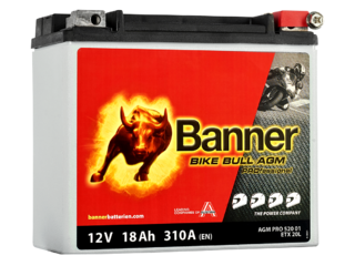 Motobaterie Banner   ETX 20L    12V / 18Ah